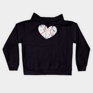 Baseball Heart Kids Hoodie